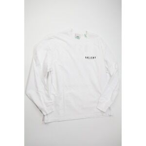 Agolde RSVP Gallery Long Sleeve Mock Neck Shirt M White Cotton Streetwear Casual